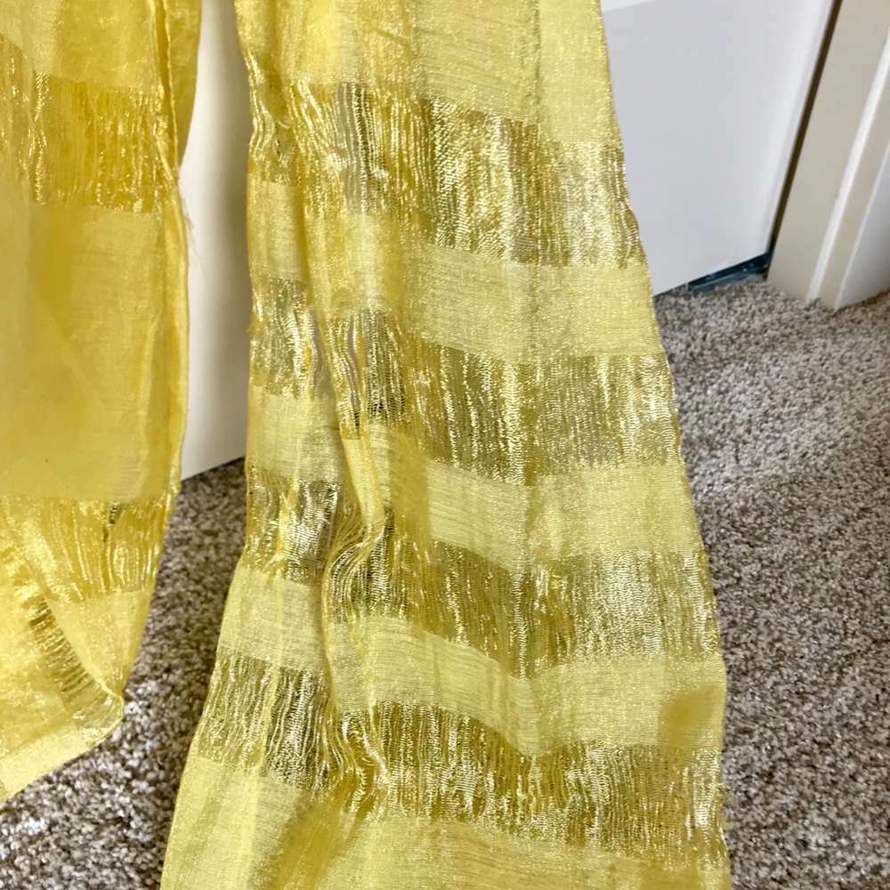 Lightweight Extra Long Yellow Scarf, Made in India , 8'